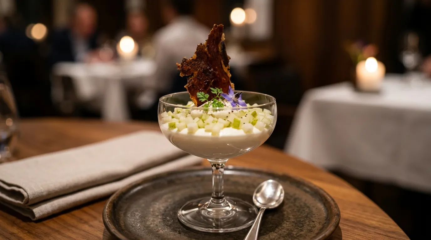 Mousse van Parmezaan | Peer | Krokante Serranoham — thumbnail